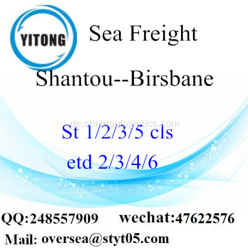 Shantou Port LCL Konsolidierung nach Brisbane